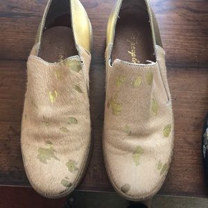 Free People Camel and Gold Shoes
